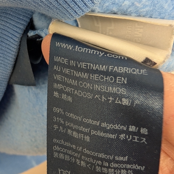 TOMMY HILFIGER BLUE TIE DYE SWEATER SIZE SMALL OVERSIZED - Picture 5 of 5